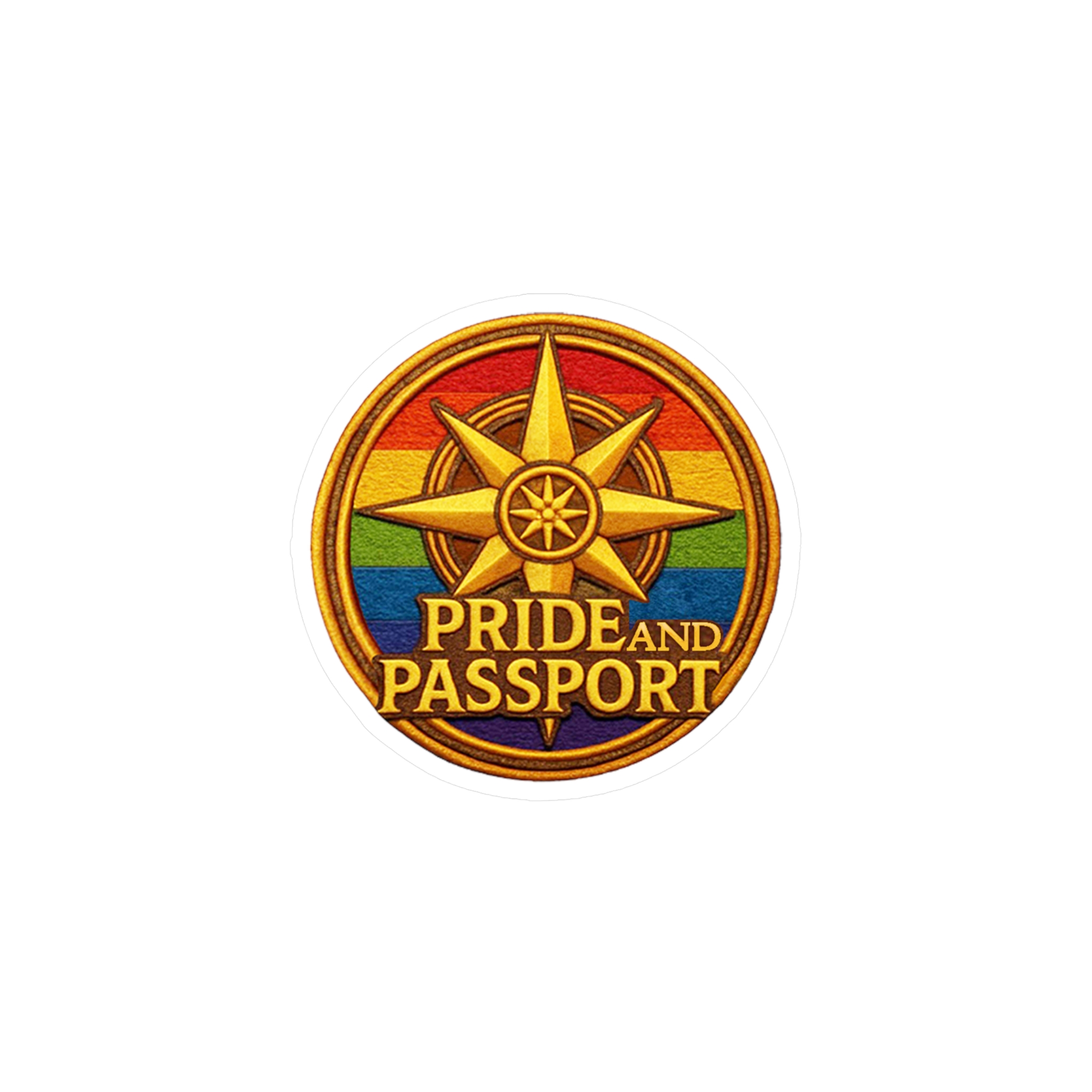 Pride And Passport Compass Vinyl Sticker - Image 5