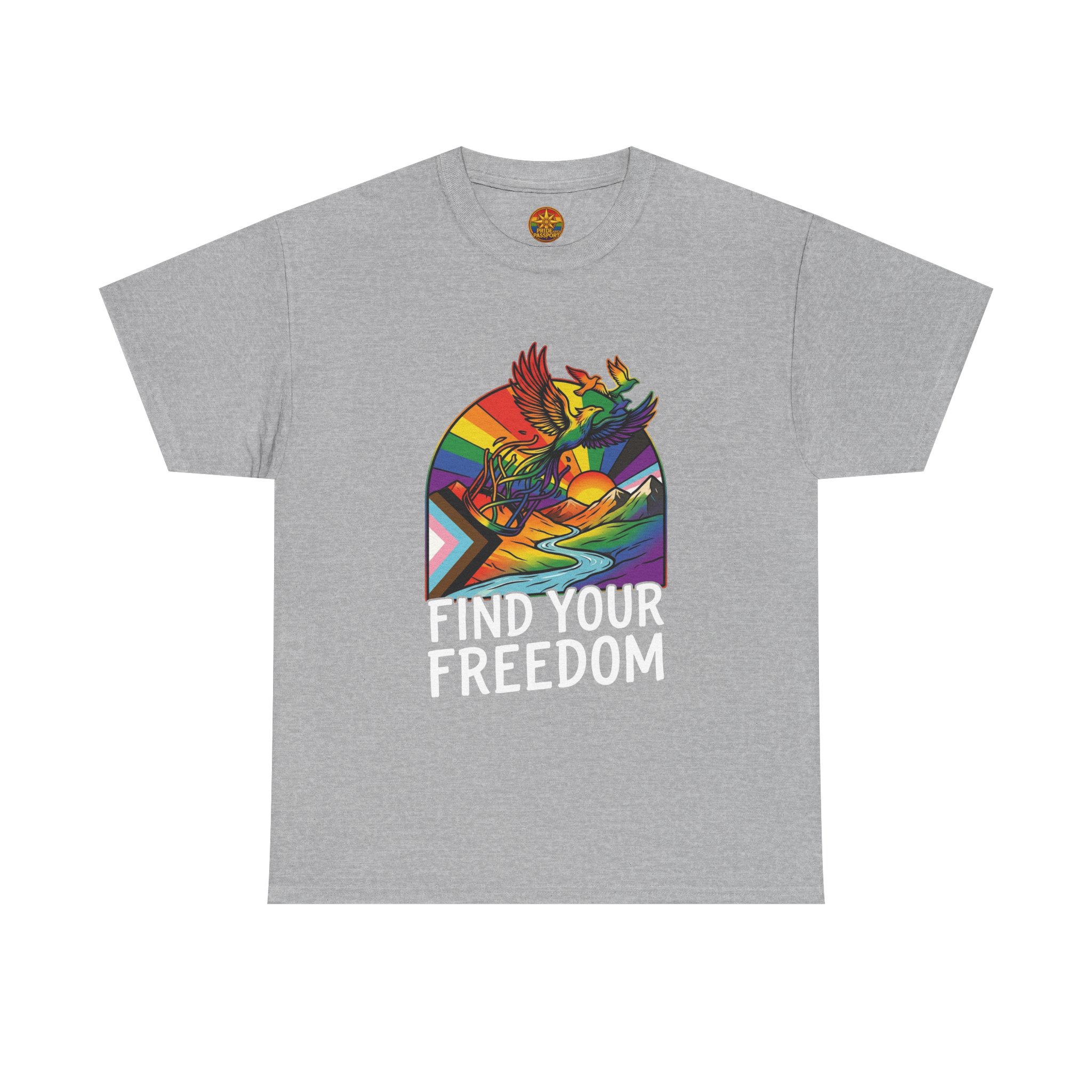 Find Your Freedom T-Shirt — Rainbow Phoenix Graphic Tee - Image 13