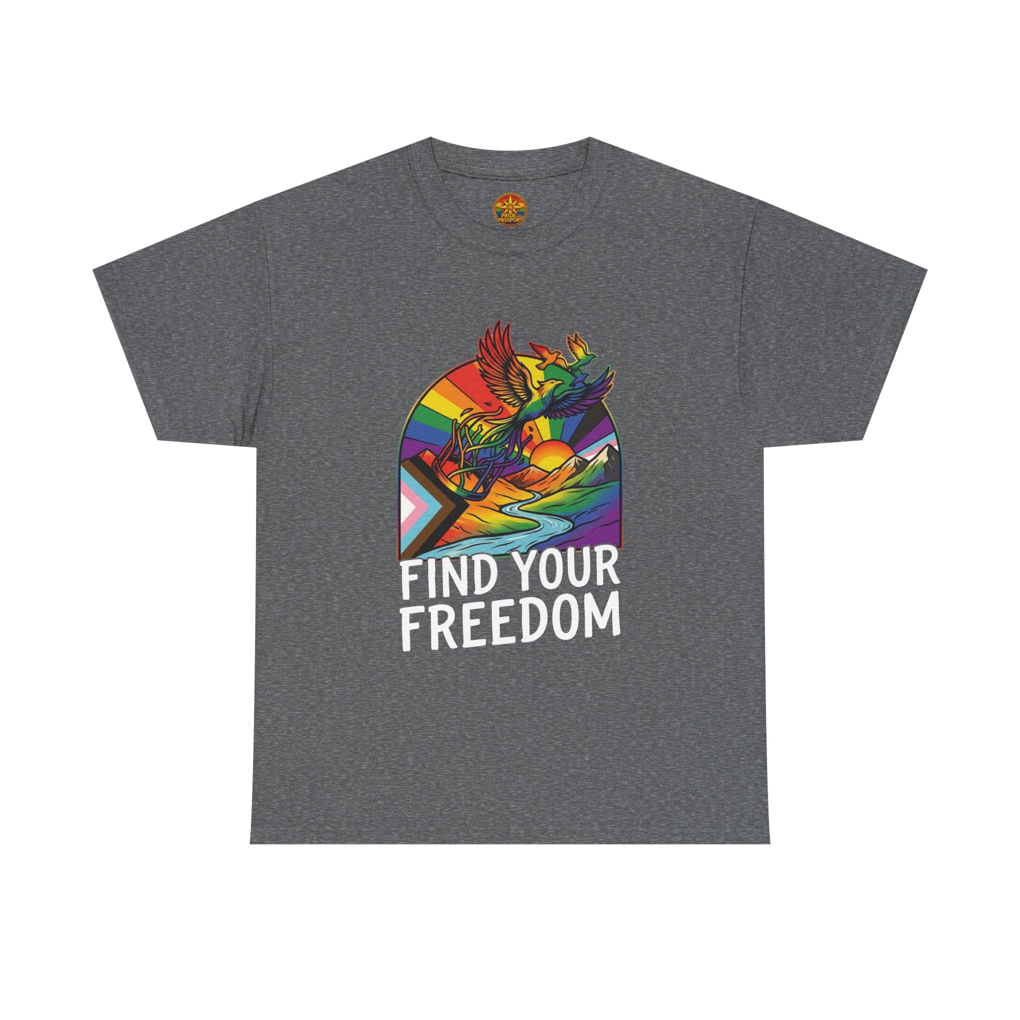Find Your Freedom T-Shirt — Rainbow Phoenix Graphic Tee - Image 33