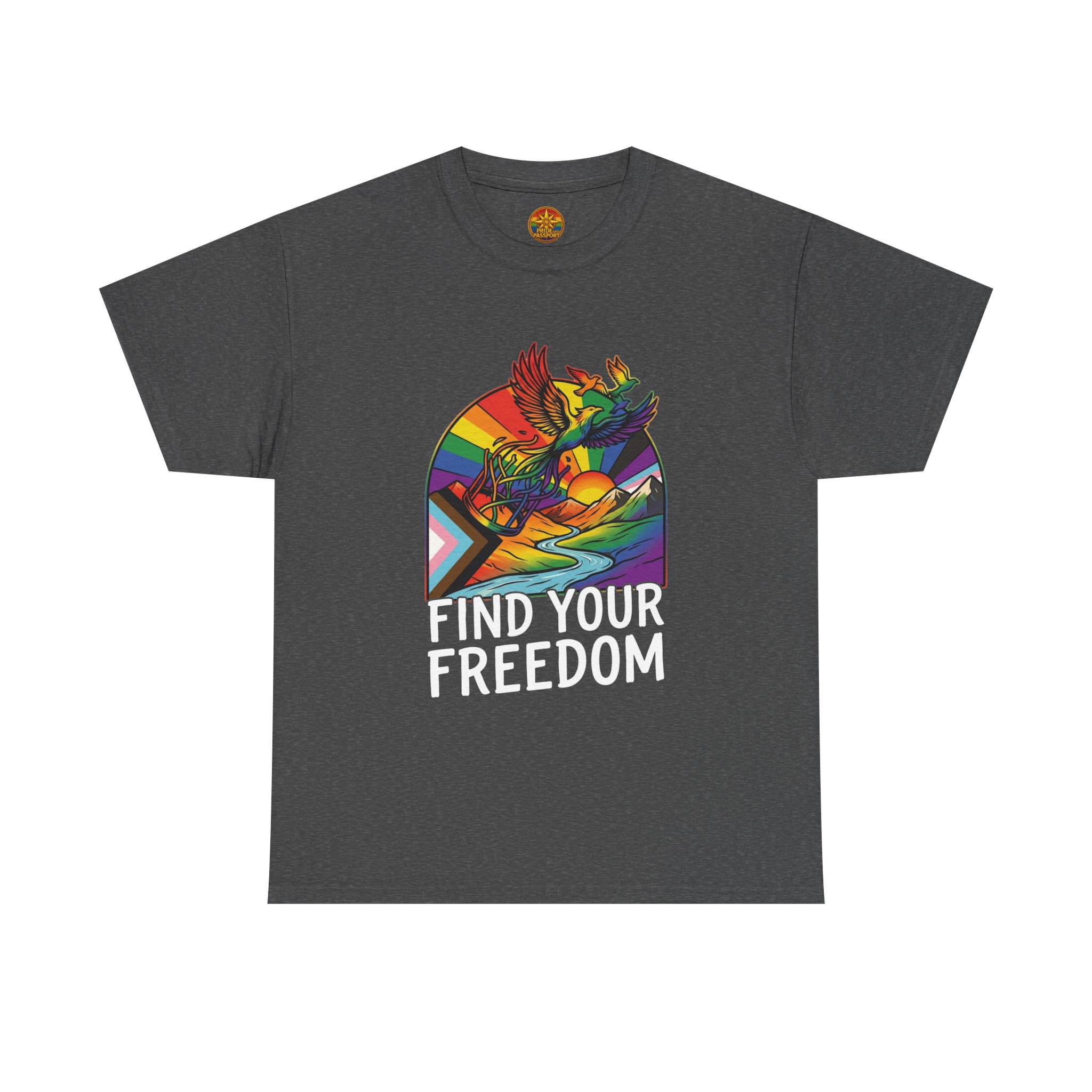 Find Your Freedom T-Shirt — Rainbow Phoenix Graphic Tee - Image 2