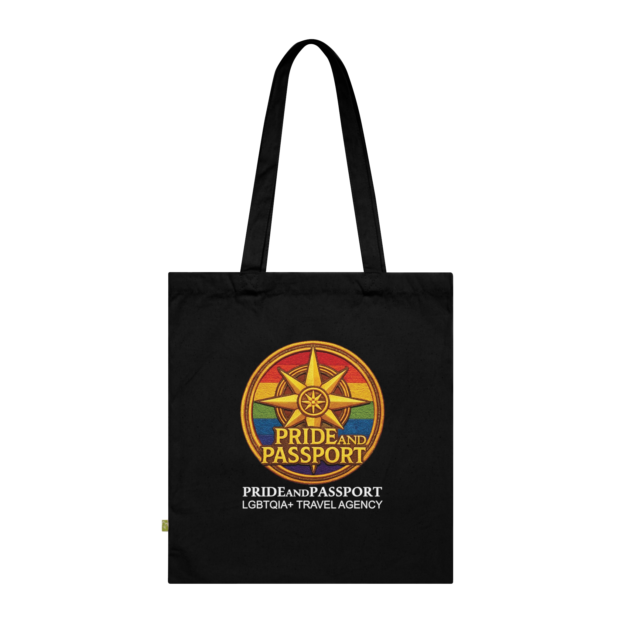 Pride And Passport Tote Bag — LGBTQIA+ Travel Agency Organic Cotton Tote - Image 5