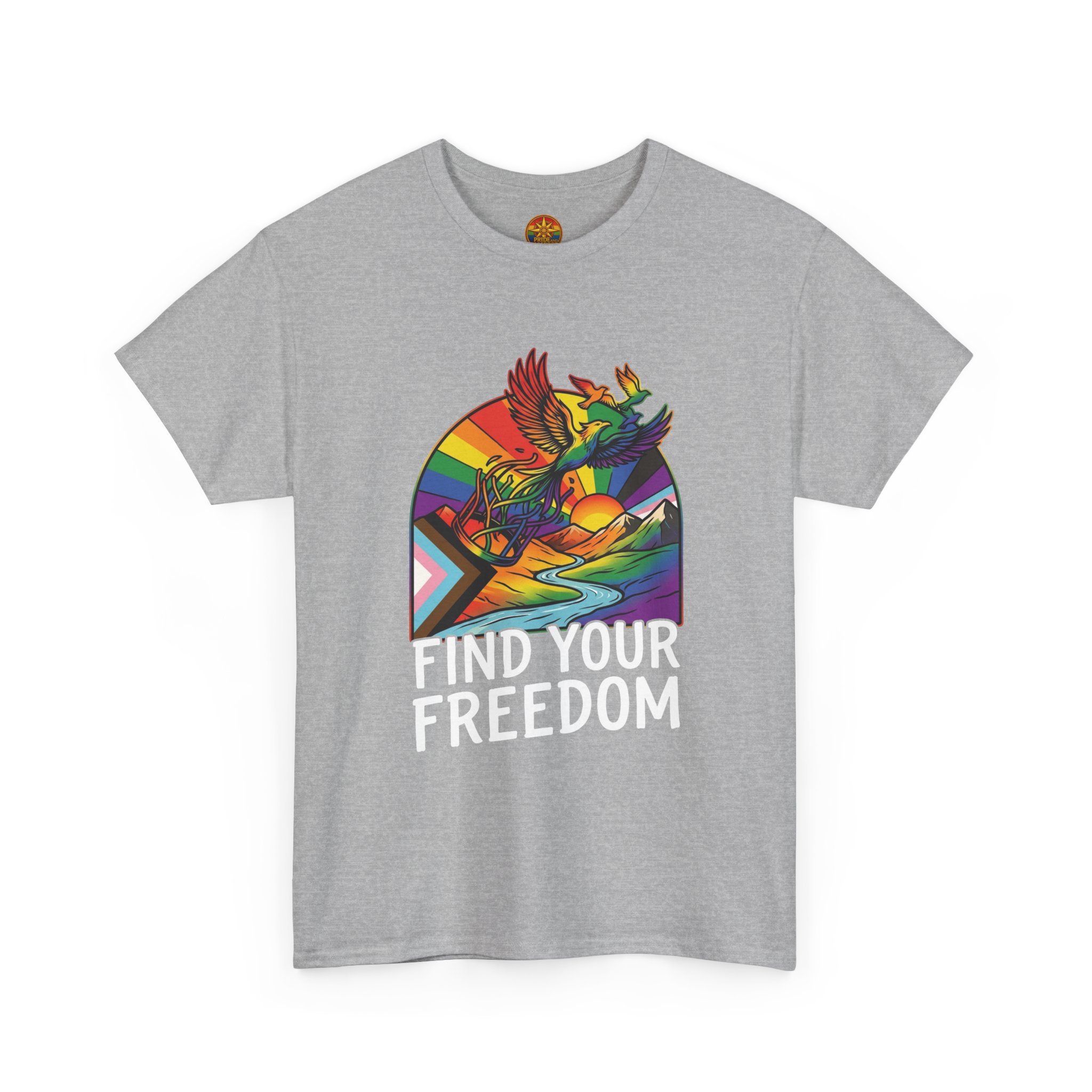 Find Your Freedom T-Shirt — Rainbow Phoenix Graphic Tee - Image 15