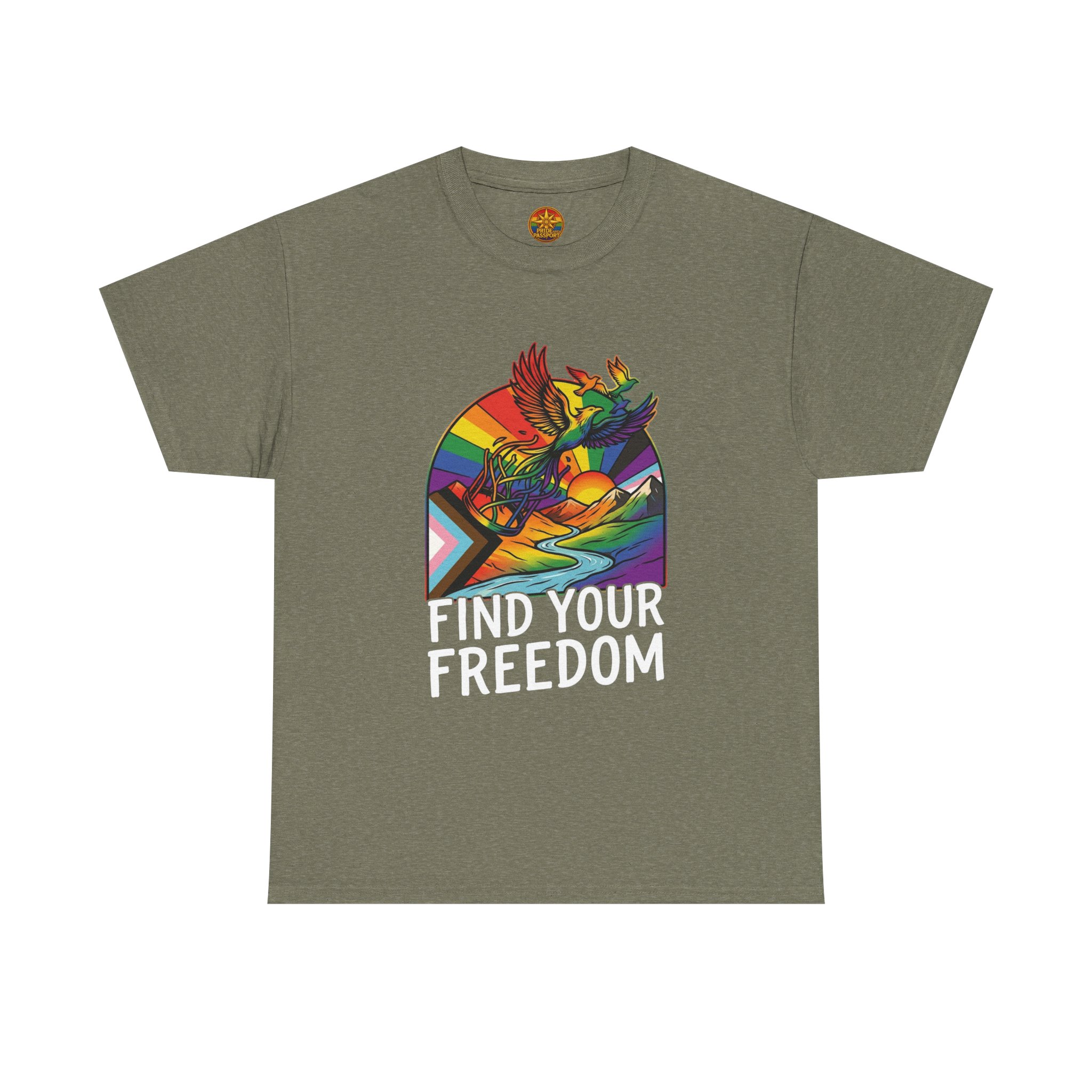 Find Your Freedom T-Shirt — Rainbow Phoenix Graphic Tee - Image 17