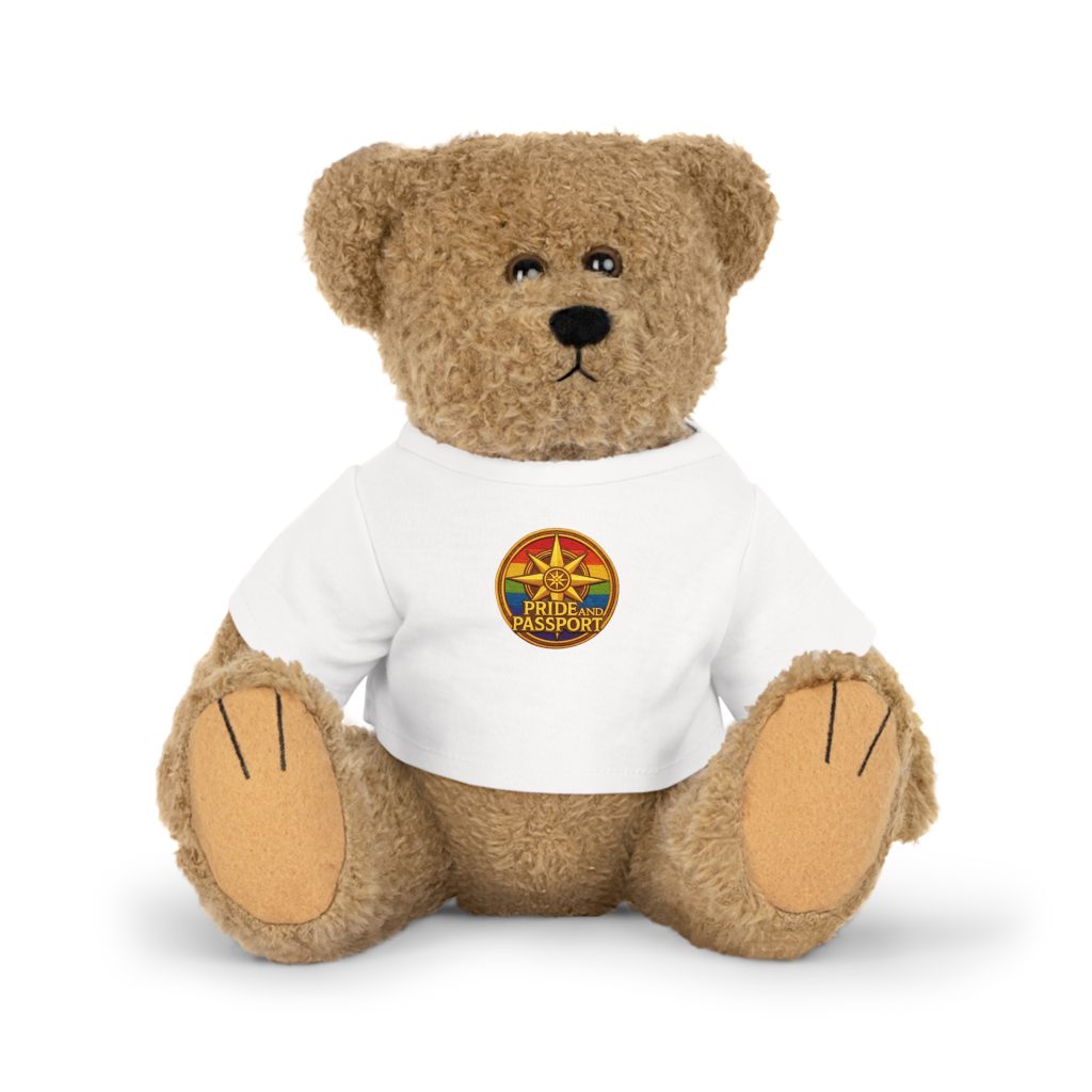 Travel Bear Plush with Pride And Passport Logo T-Shirt