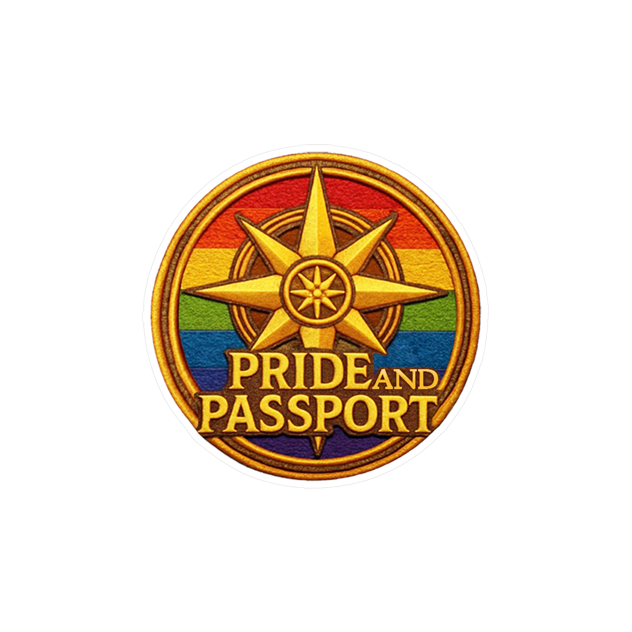 Pride And Passport Compass Vinyl Sticker - Image 11