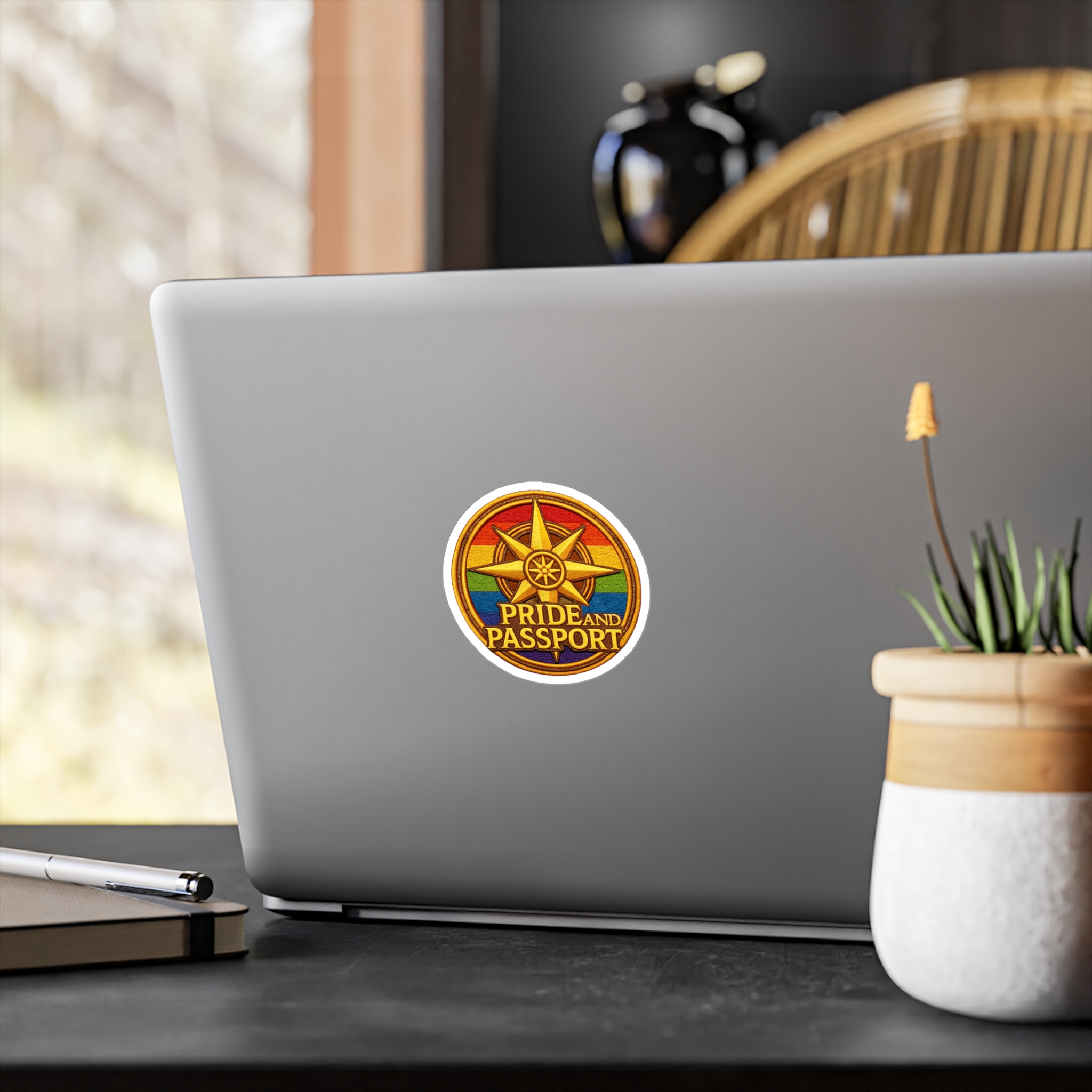 Pride And Passport Compass Vinyl Sticker - Image 4