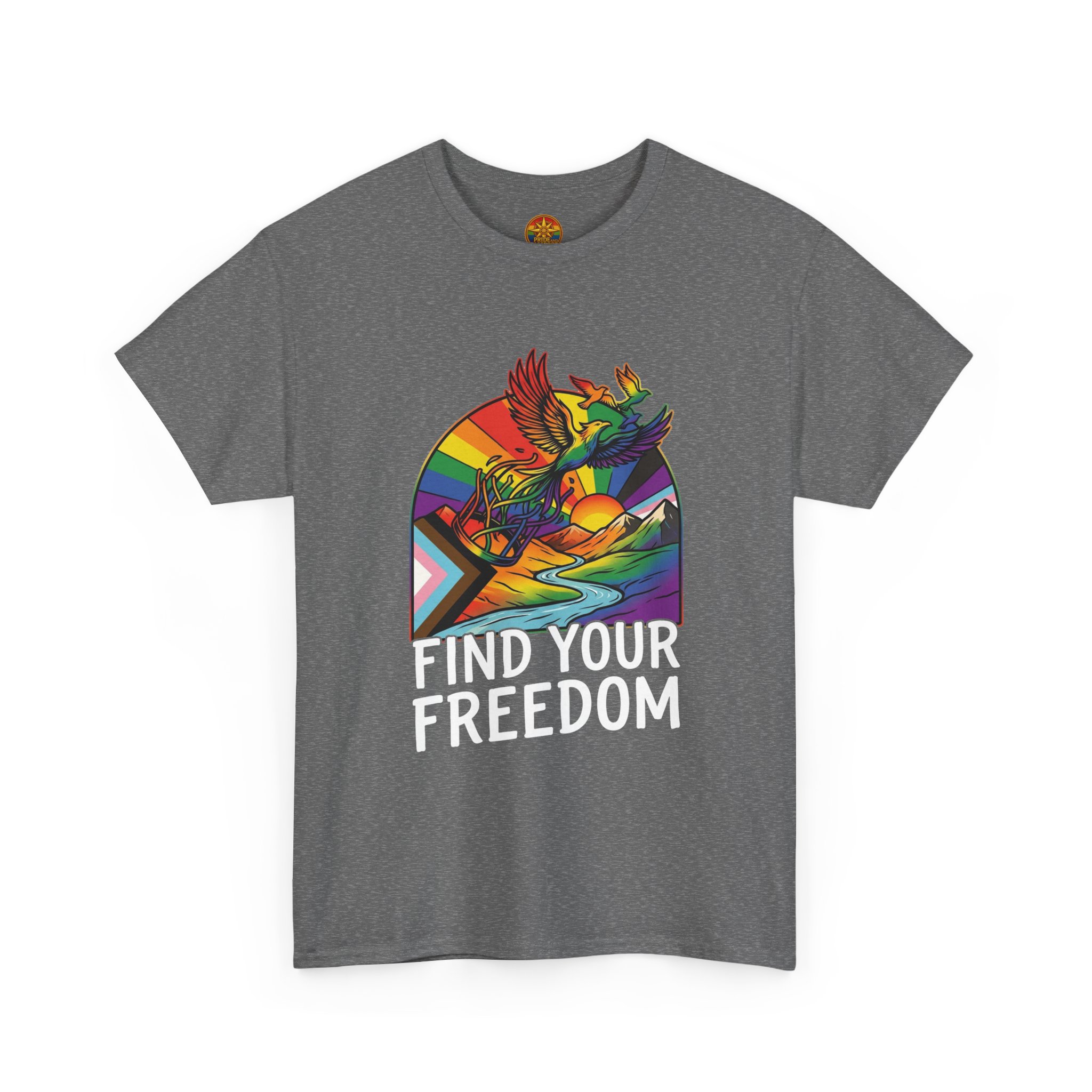 Find Your Freedom T-Shirt — Rainbow Phoenix Graphic Tee - Image 47