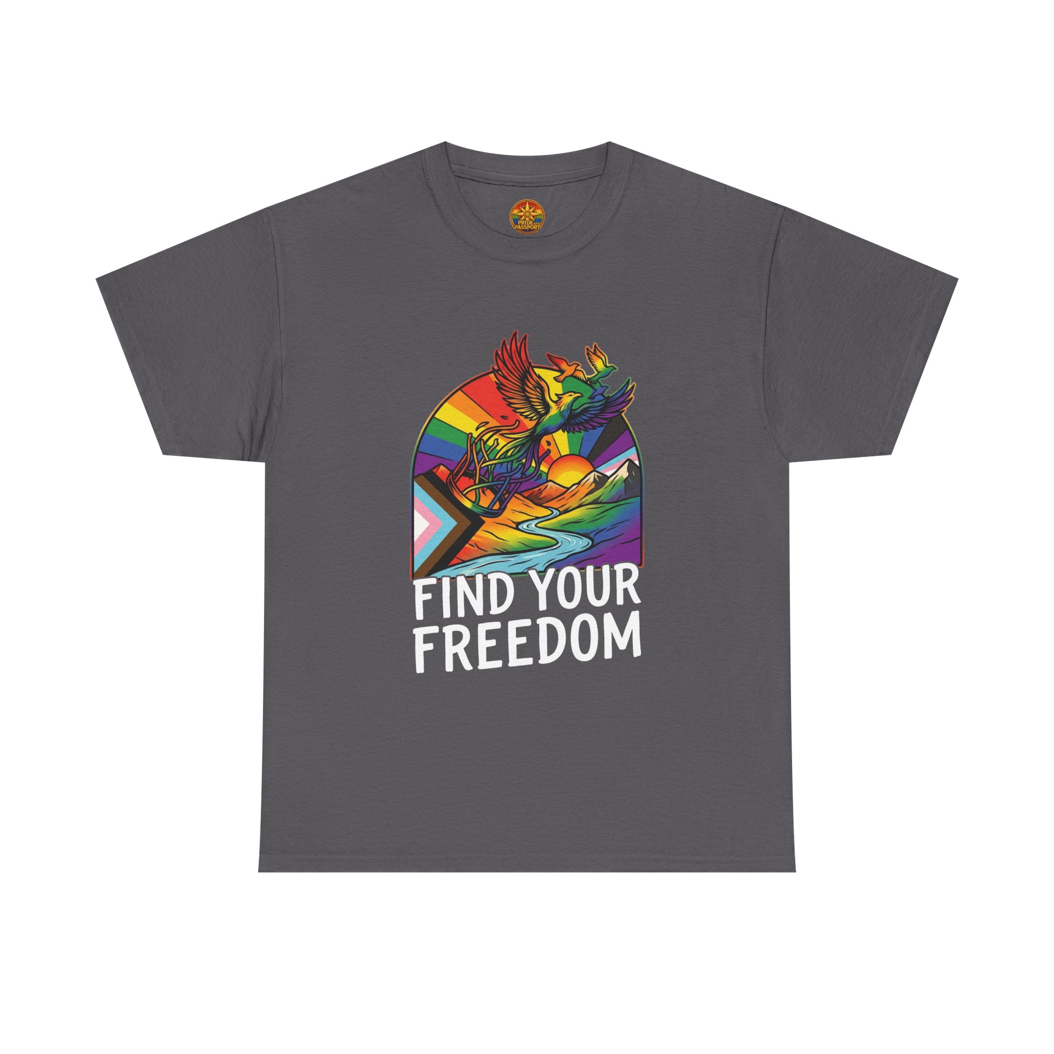 Find Your Freedom T-Shirt — Rainbow Phoenix Graphic Tee - Image 41