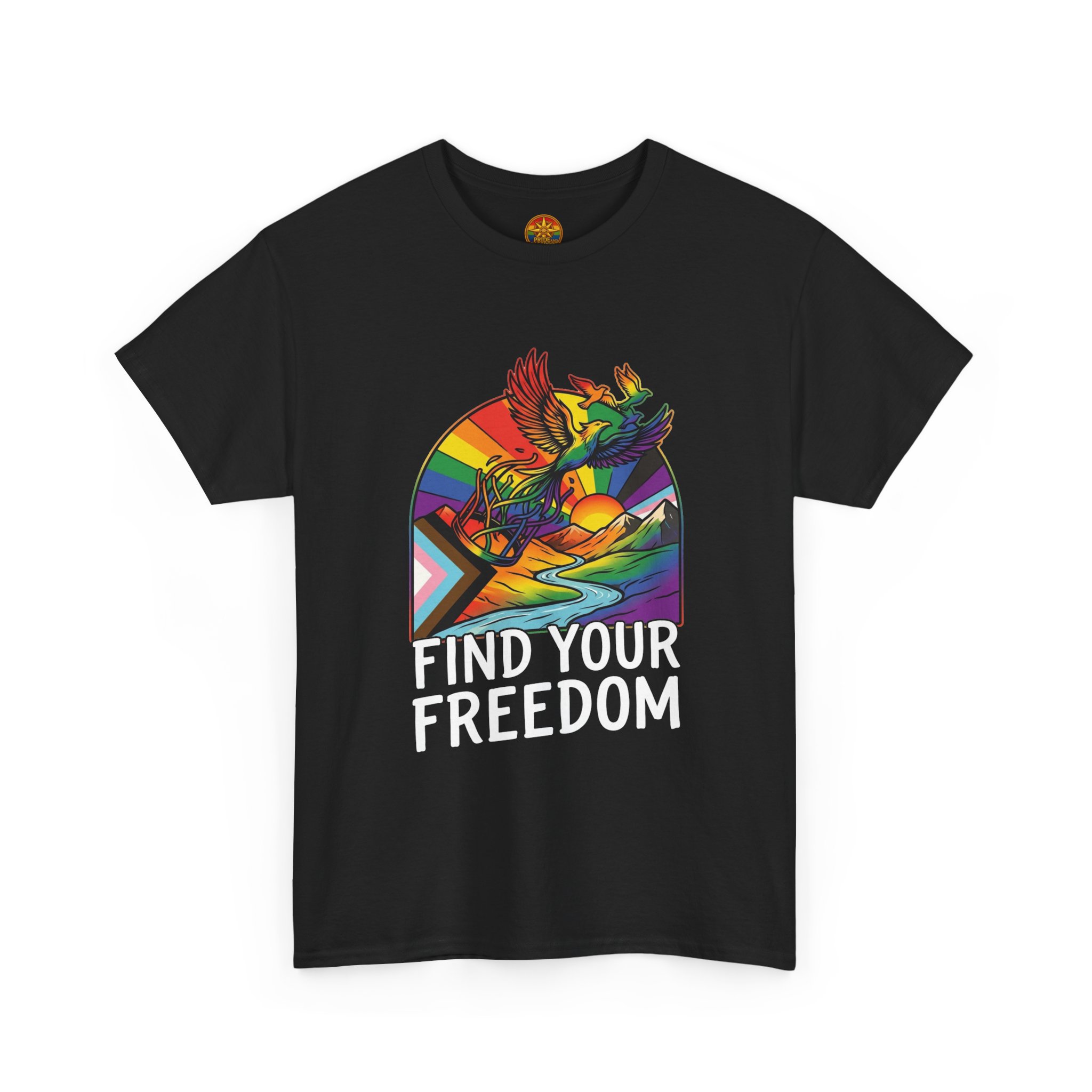 Find Your Freedom T-Shirt — Rainbow Phoenix Graphic Tee - Image 11