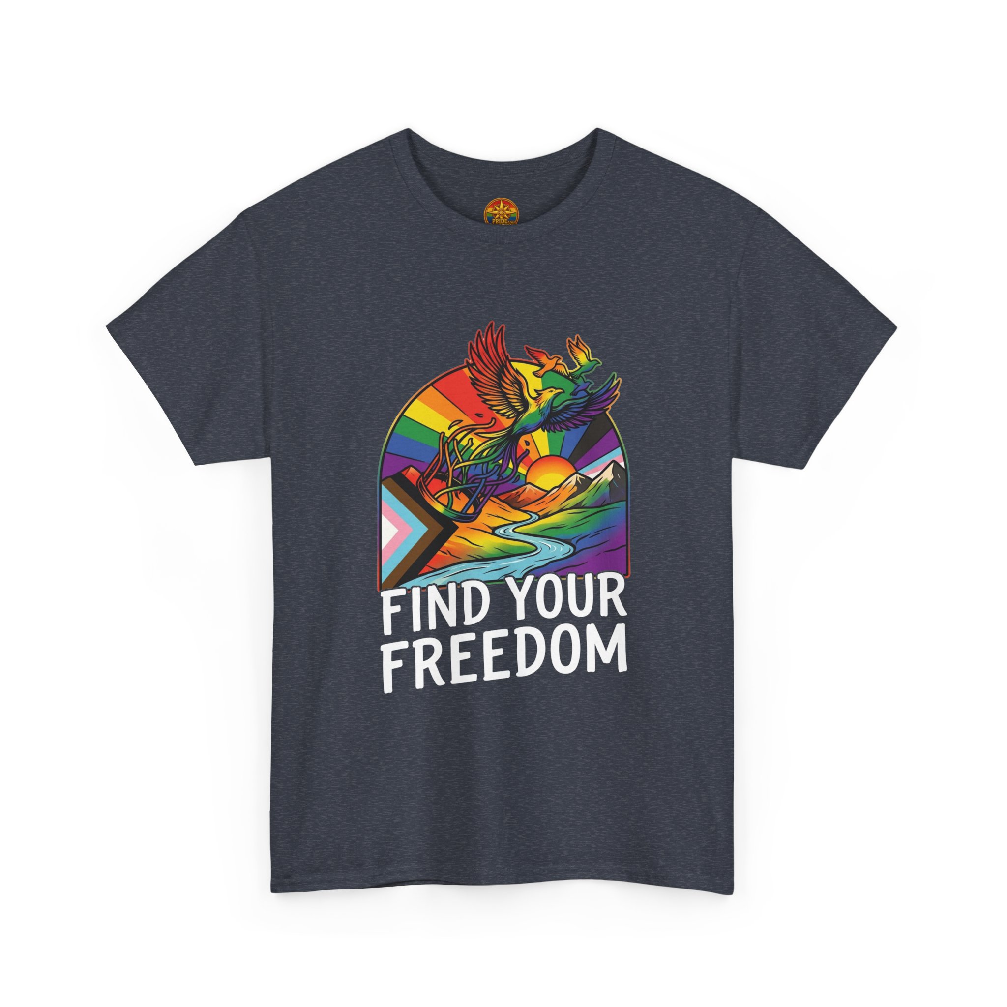 Find Your Freedom T-Shirt — Rainbow Phoenix Graphic Tee - Image 55