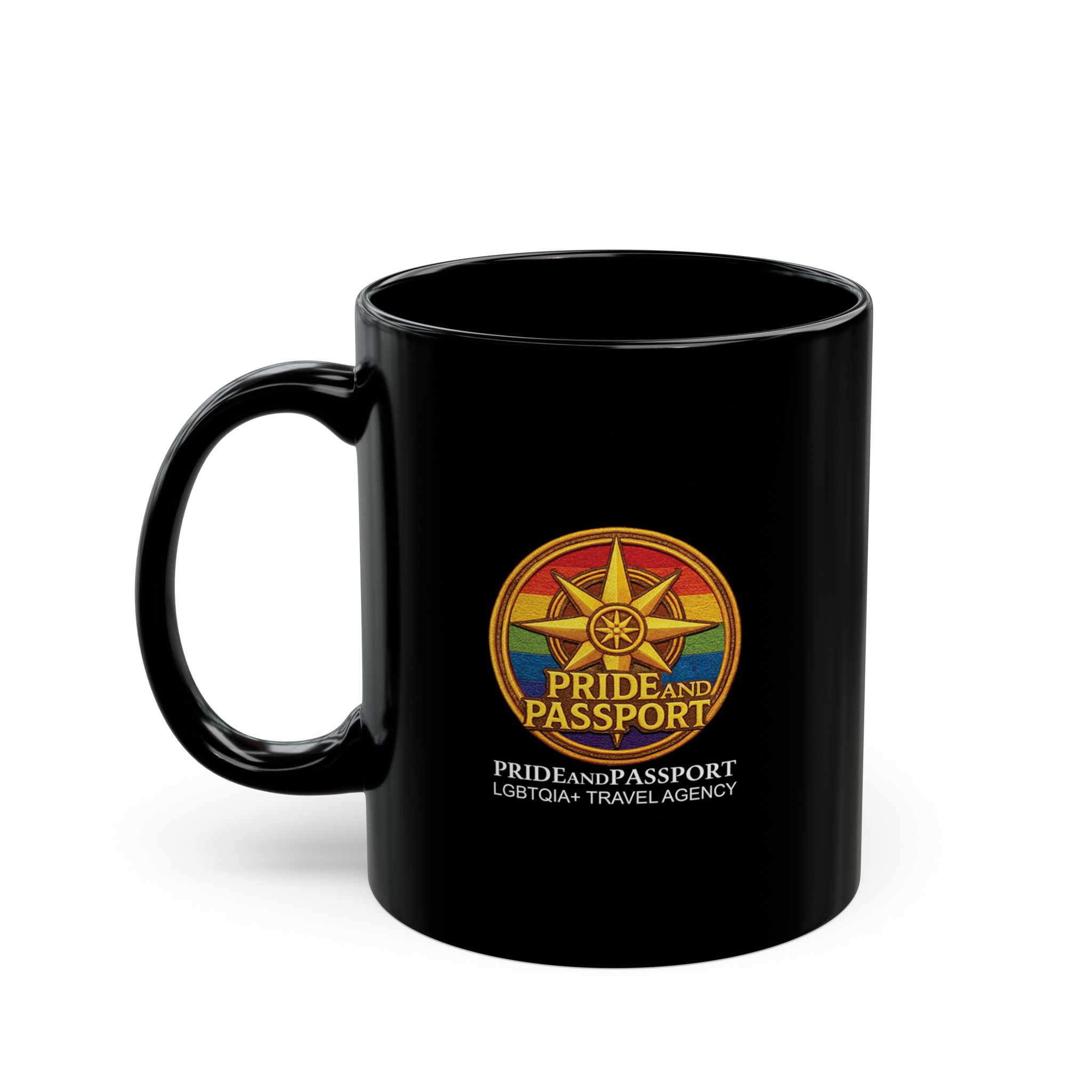 Pride And Passport Black Mug - Image 3