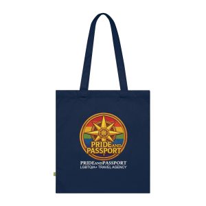 Pride And Passport Tote Bag — LGBTQIA+ Travel Agency Organic Cotton Tote