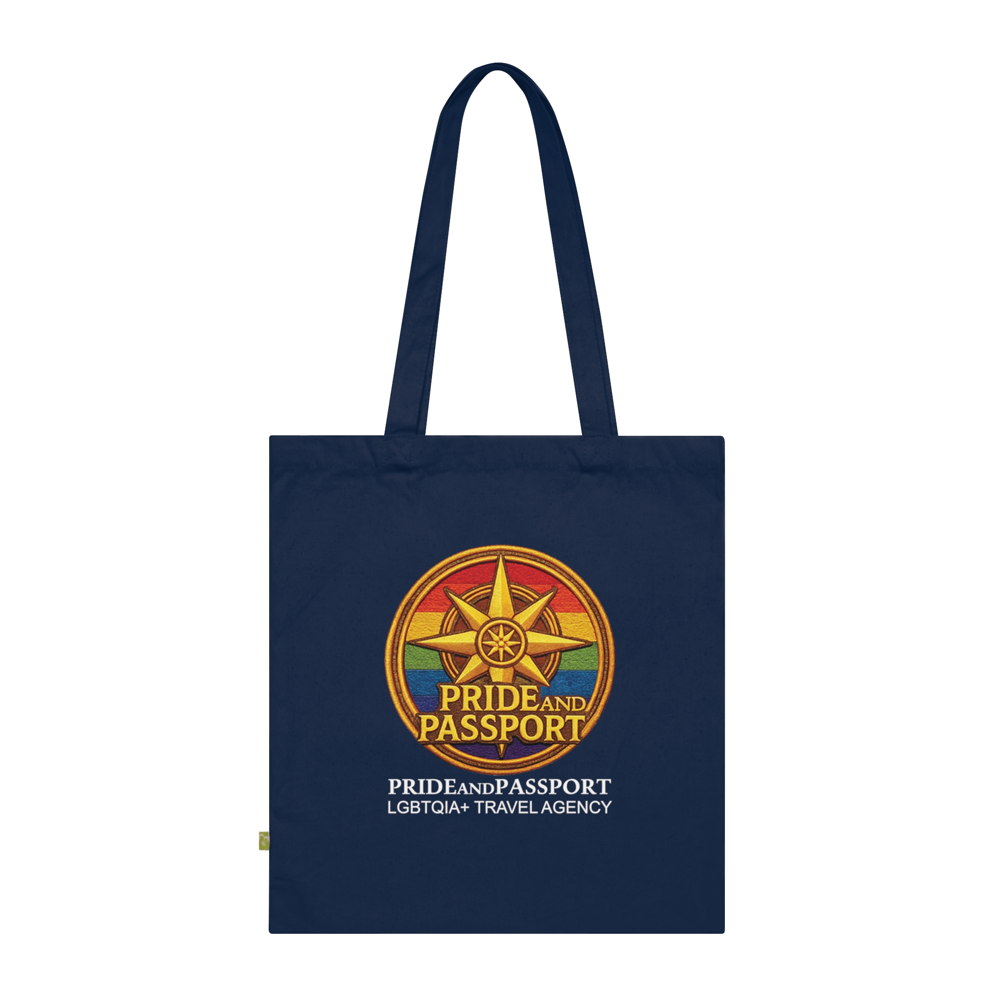 Pride And Passport Tote Bag — LGBTQIA+ Travel Agency Organic Cotton Tote