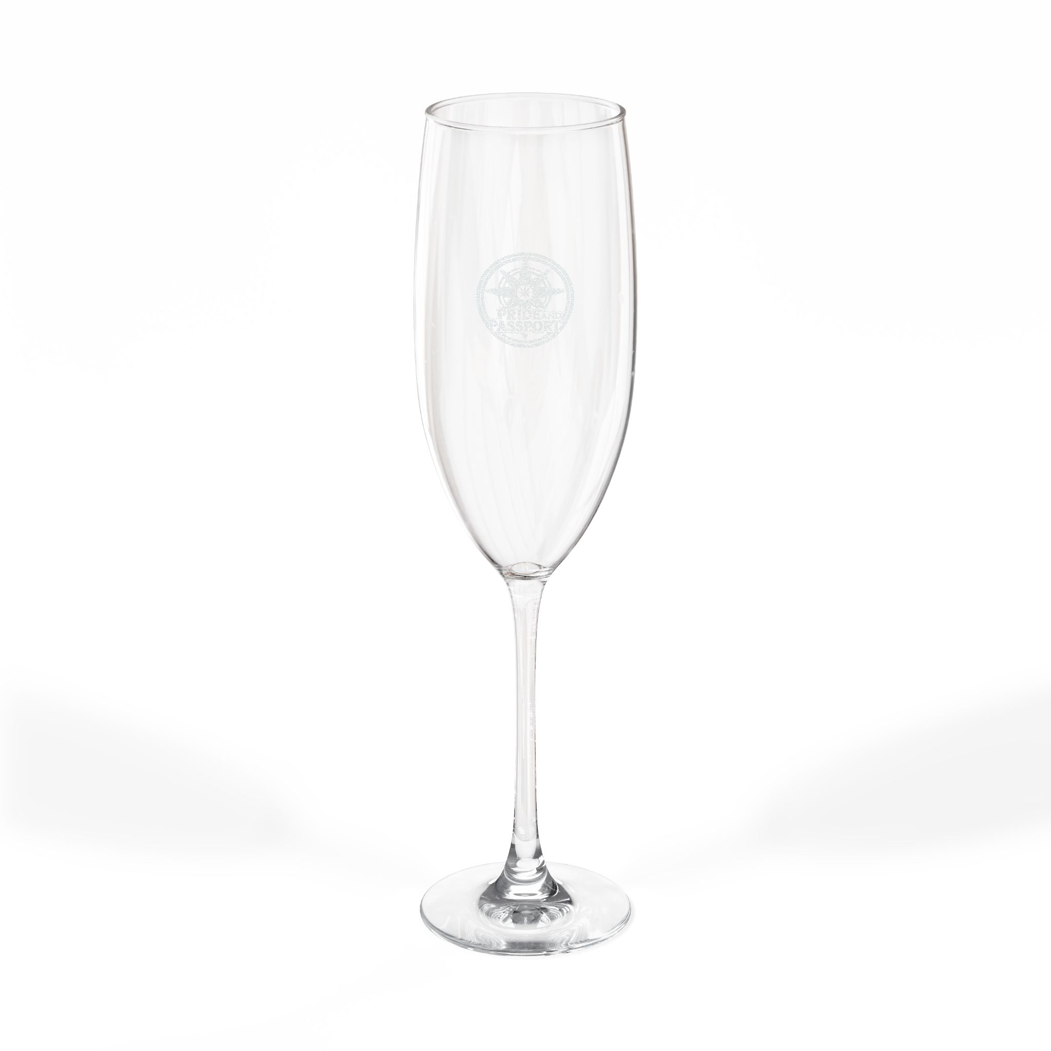 Engraved 8oz Champagne Flute — Pride And Passport Wedding & Celebration Glass