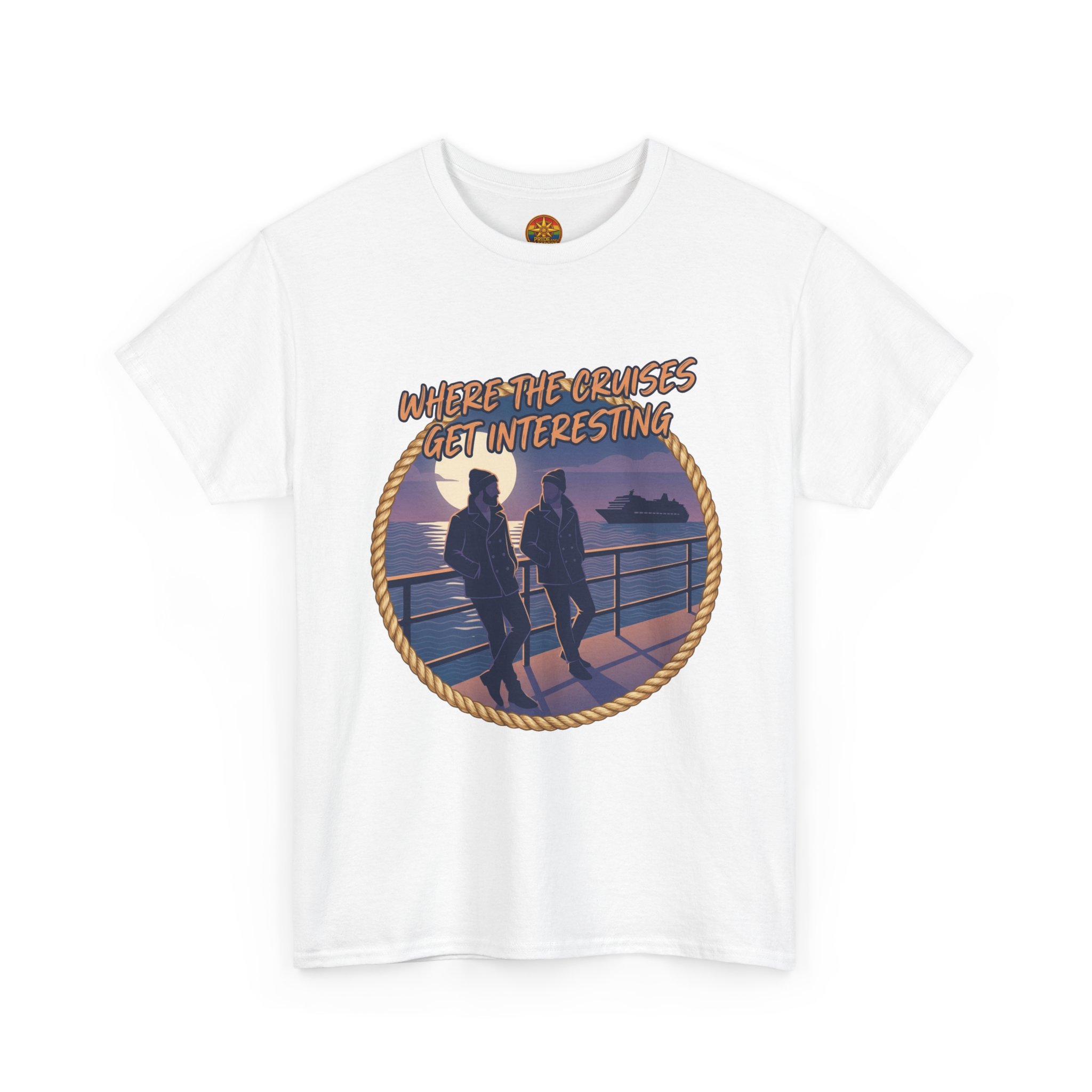 Cruise Sunset Tee — “Where the Cruises Get Interesting” Casual Graphic T‑Shirt - Image 7