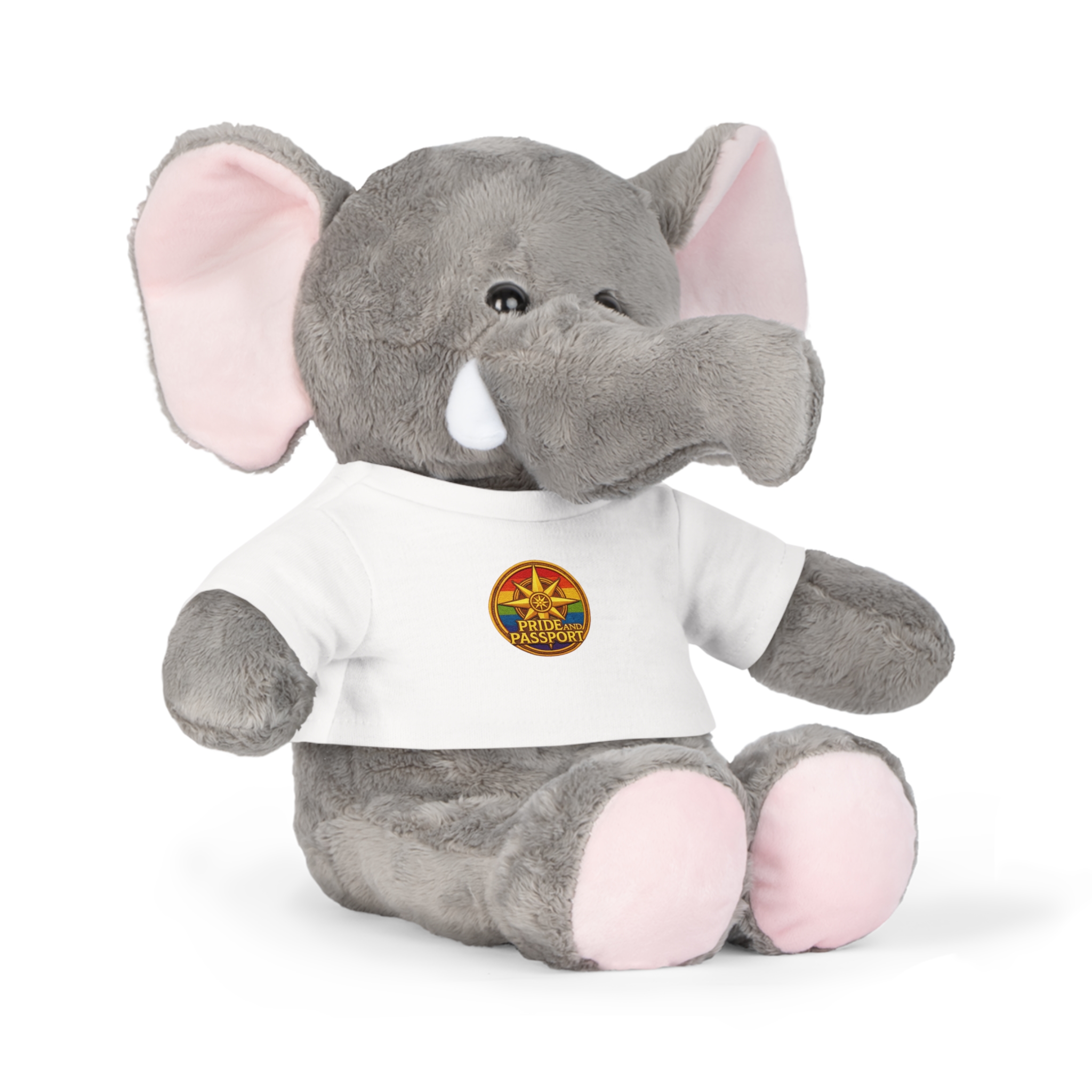 Travel Elephant Plush with Pride And Passport Logo T-Shirt - Image 2