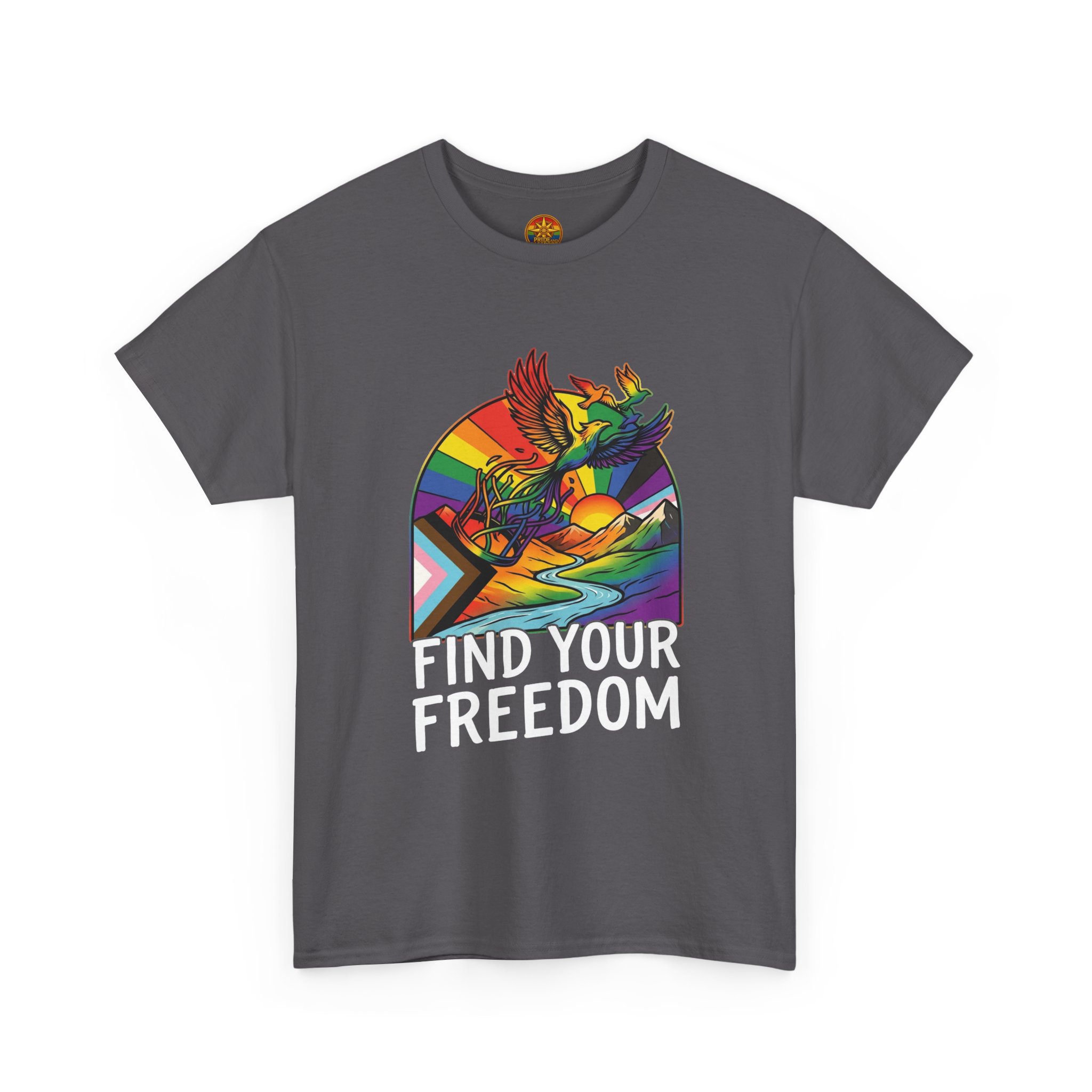 Find Your Freedom T-Shirt — Rainbow Phoenix Graphic Tee - Image 43