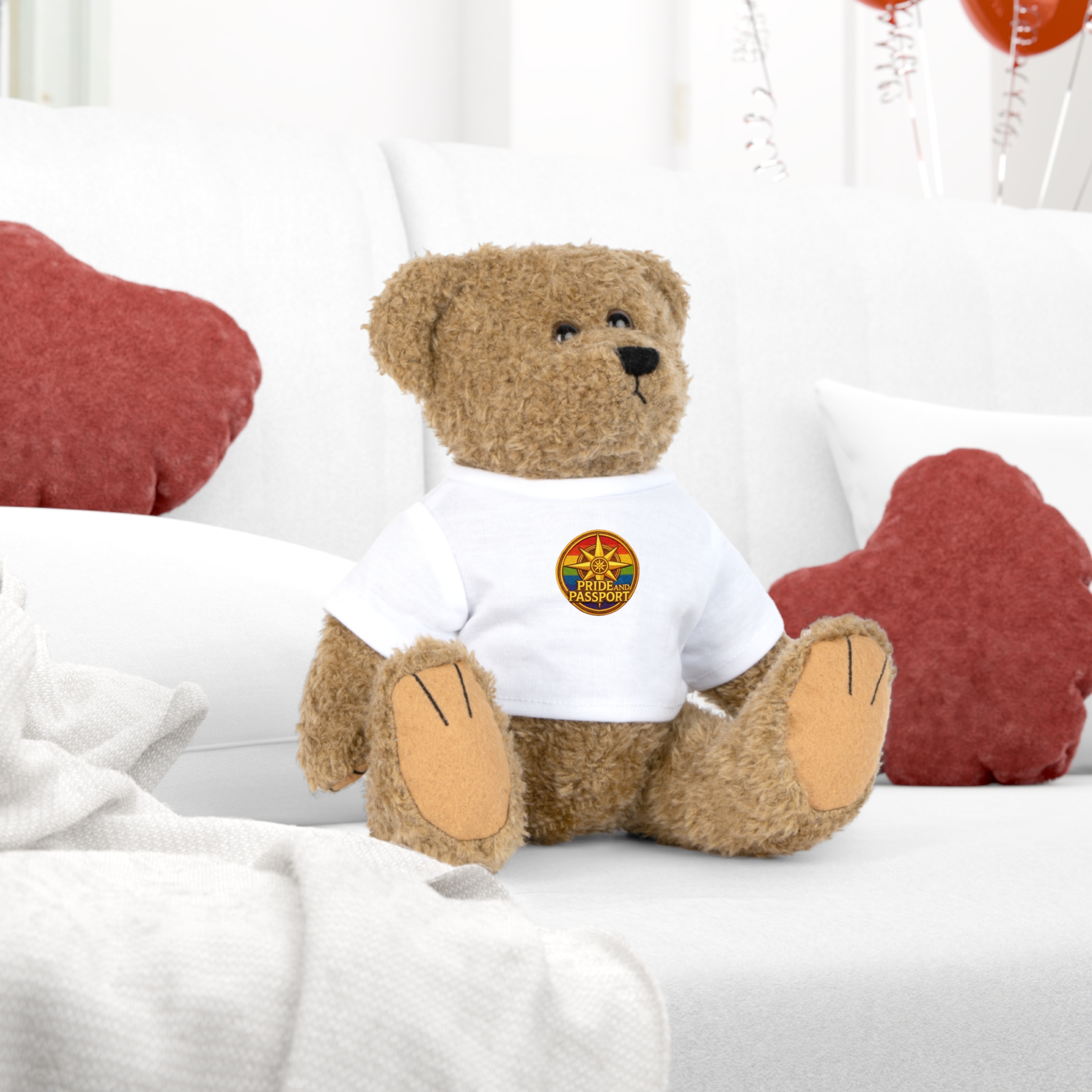 Travel Bear Plush with Pride And Passport Logo T-Shirt - Image 3
