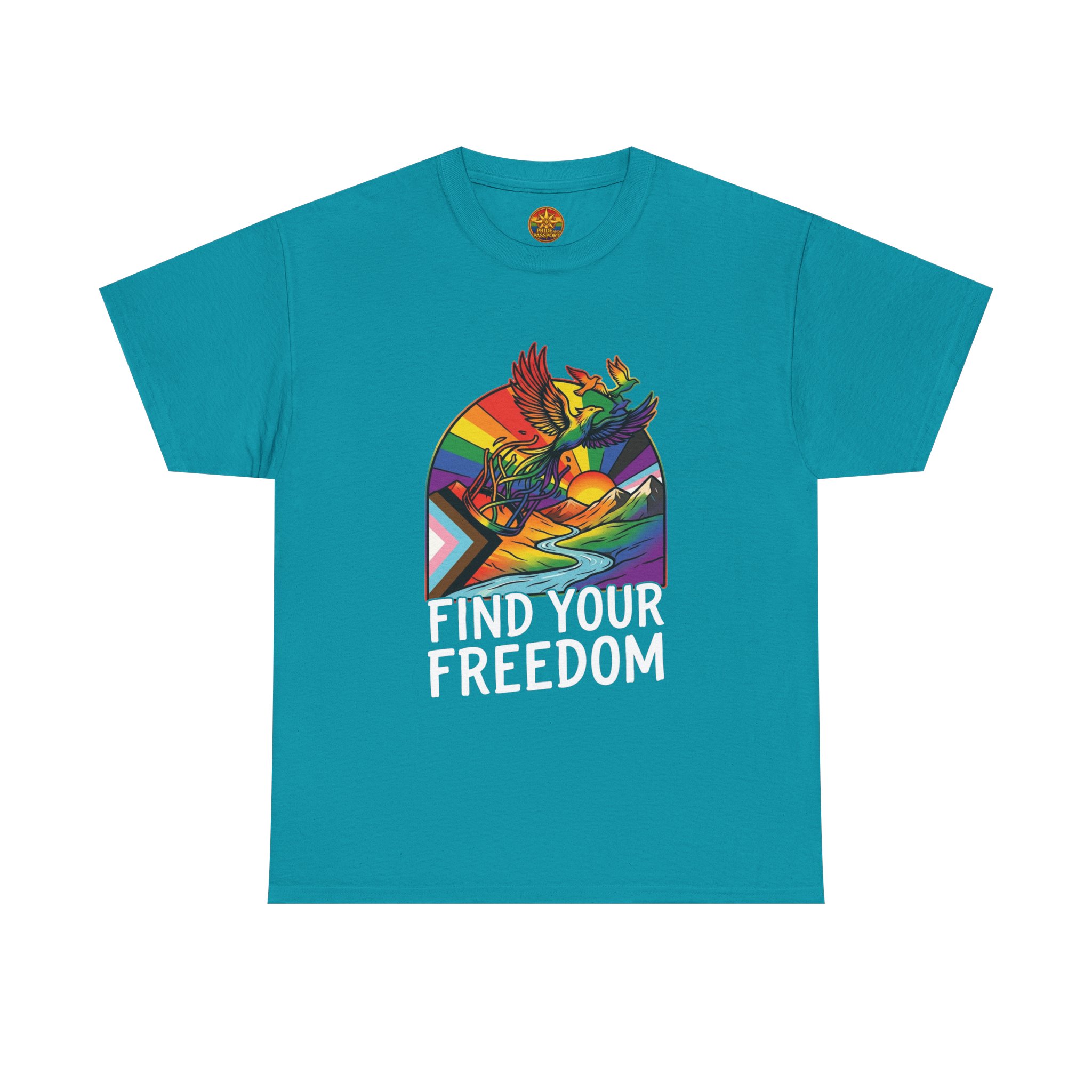 Find Your Freedom T-Shirt — Rainbow Phoenix Graphic Tee - Image 37
