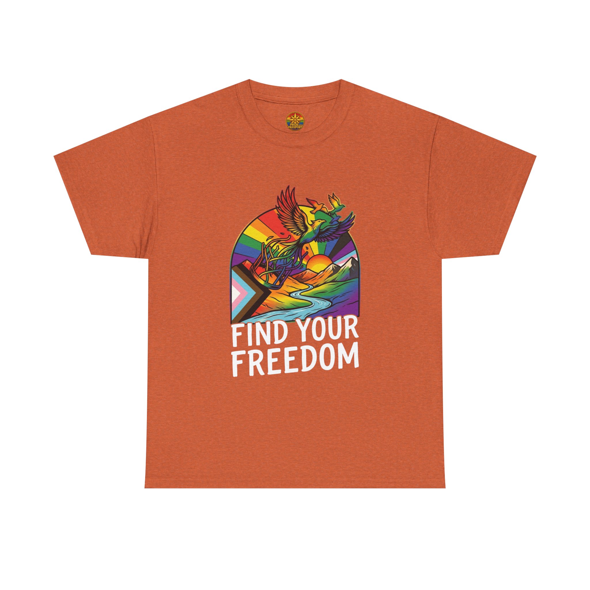 Find Your Freedom T-Shirt — Rainbow Phoenix Graphic Tee - Image 5