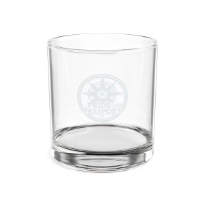 Engraved Compass Whiskey Glass - Pride And Passport, 10.5oz Rocks Tumbler