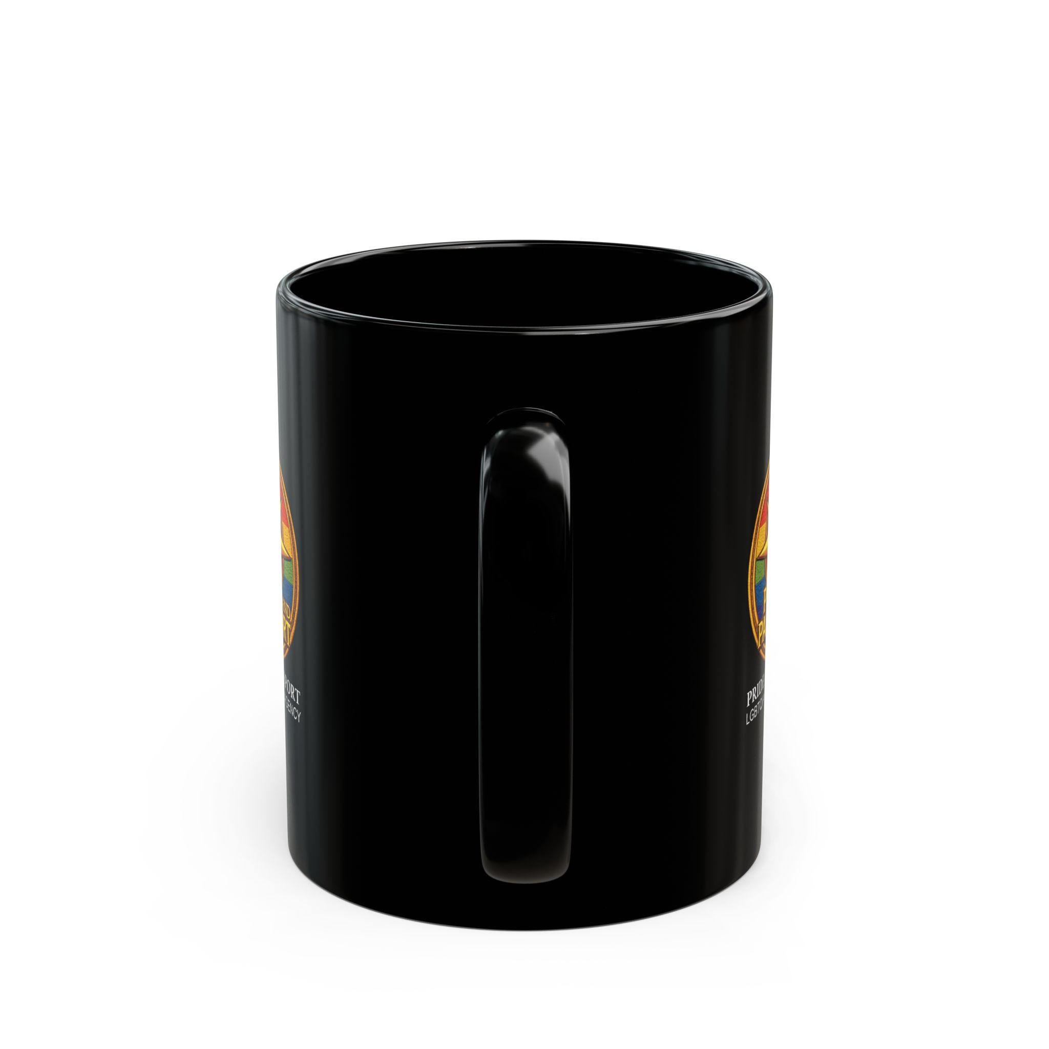Pride And Passport Black Mug - Image 4