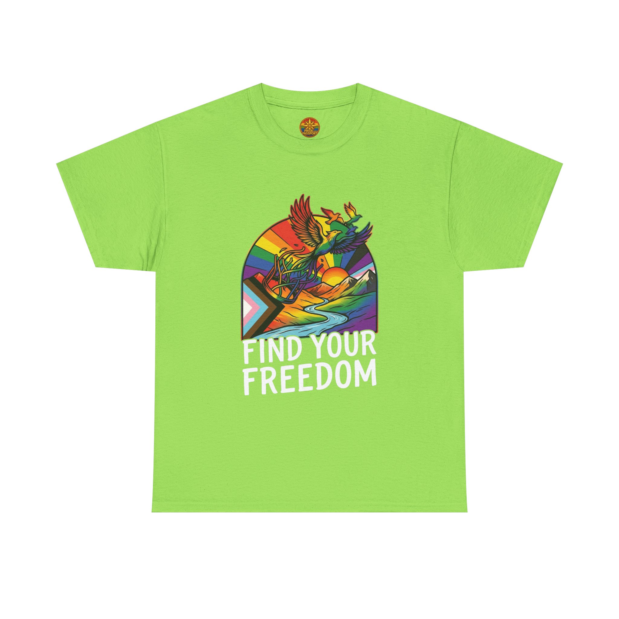 Find Your Freedom T-Shirt — Rainbow Phoenix Graphic Tee - Image 25