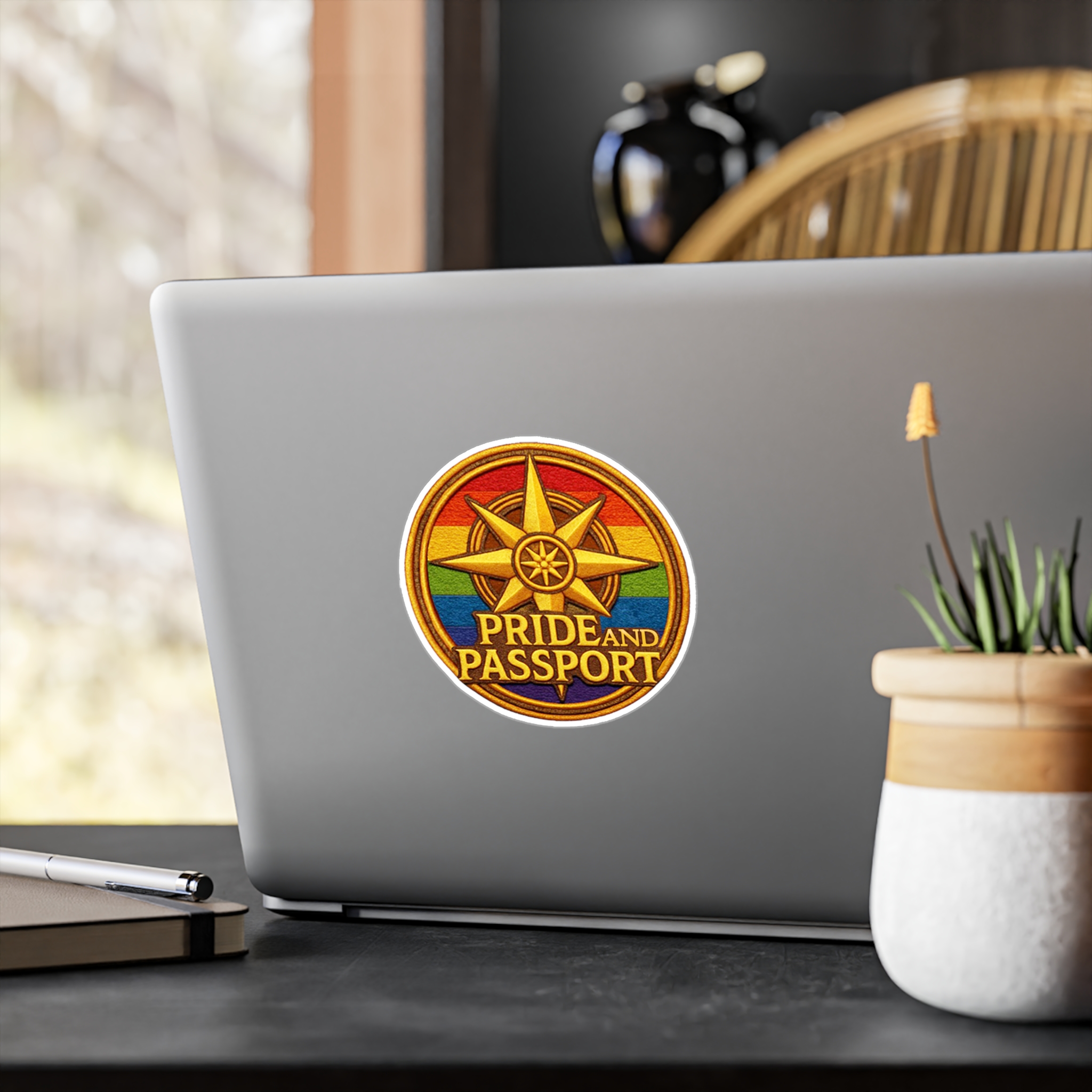 Pride And Passport Compass Vinyl Sticker - Image 7