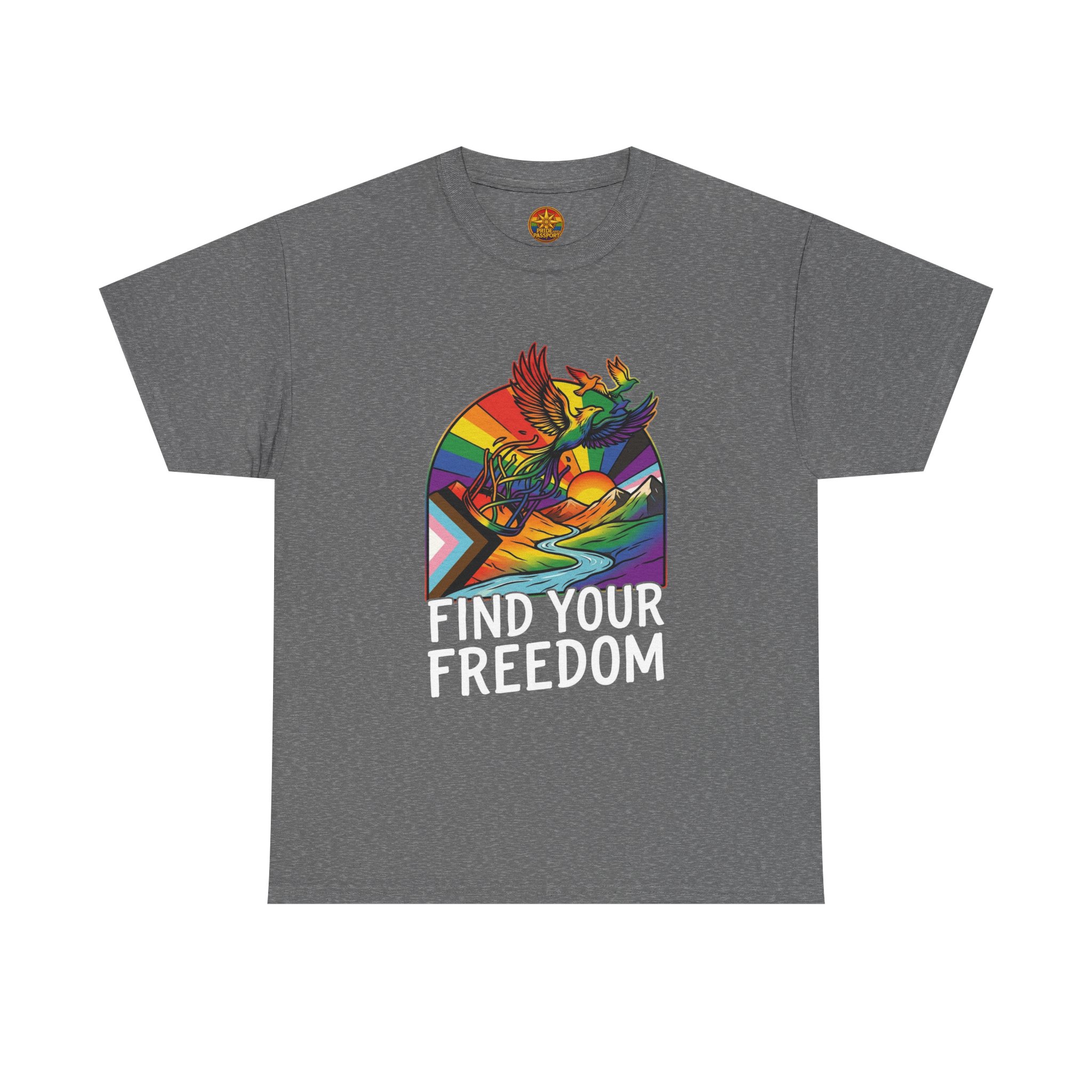 Find Your Freedom T-Shirt — Rainbow Phoenix Graphic Tee - Image 45