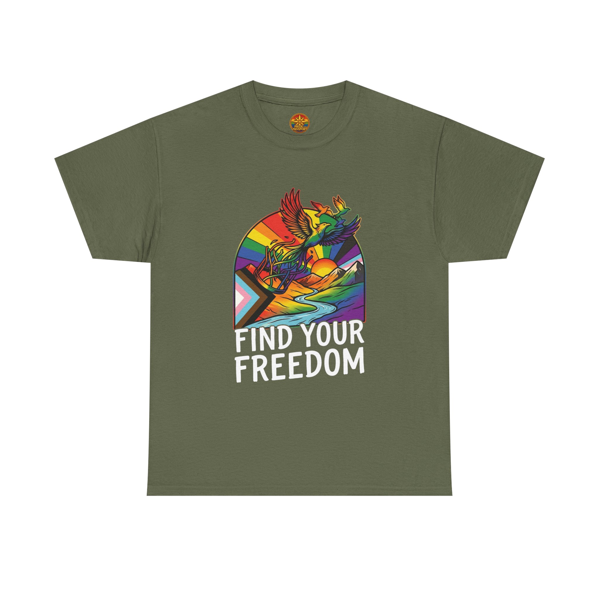 Find Your Freedom T-Shirt — Rainbow Phoenix Graphic Tee - Image 21