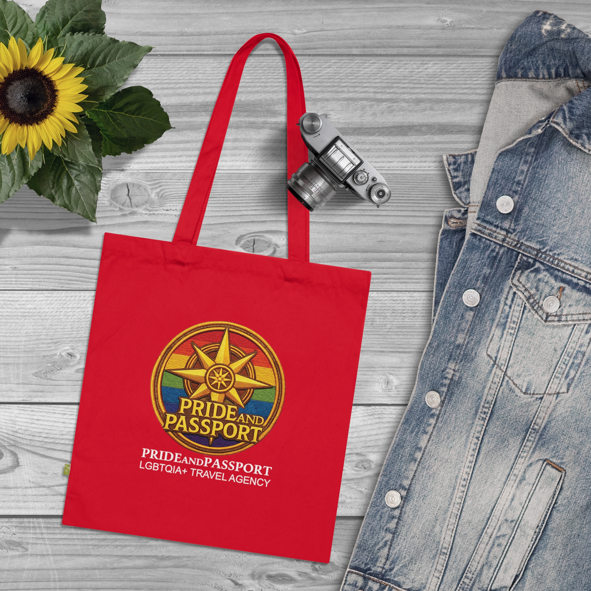 Pride And Passport Tote Bag — LGBTQIA+ Travel Agency Organic Cotton Tote - Image 12