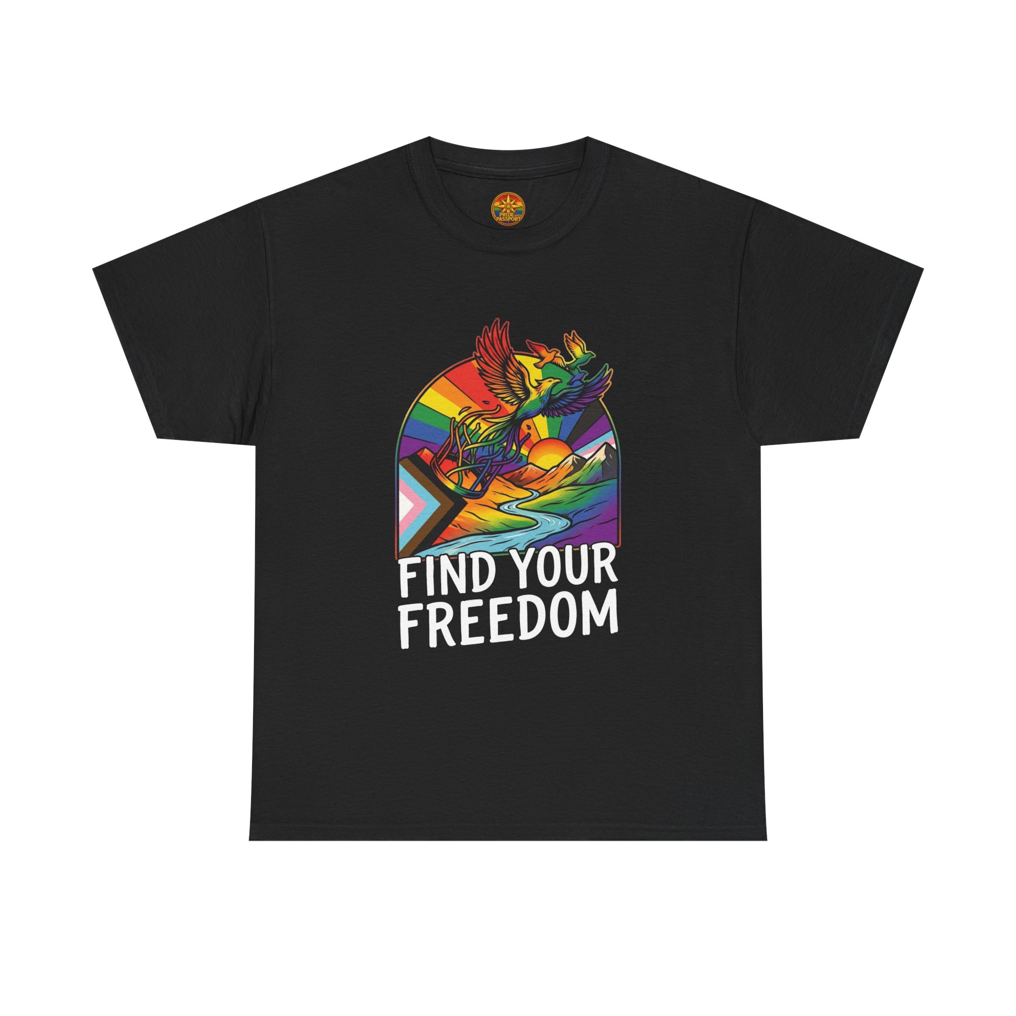 Find Your Freedom T-Shirt — Rainbow Phoenix Graphic Tee - Image 9