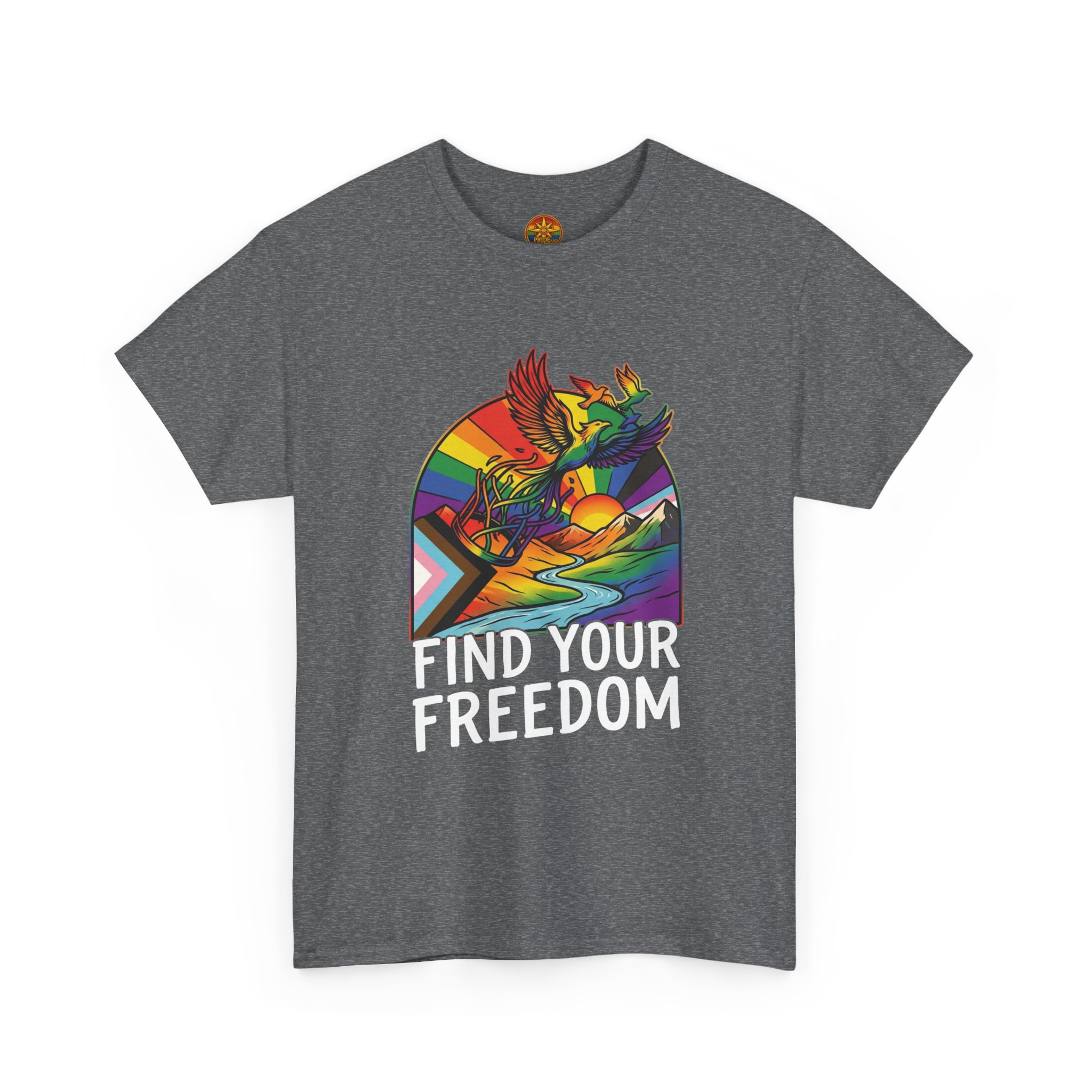 Find Your Freedom T-Shirt — Rainbow Phoenix Graphic Tee - Image 35