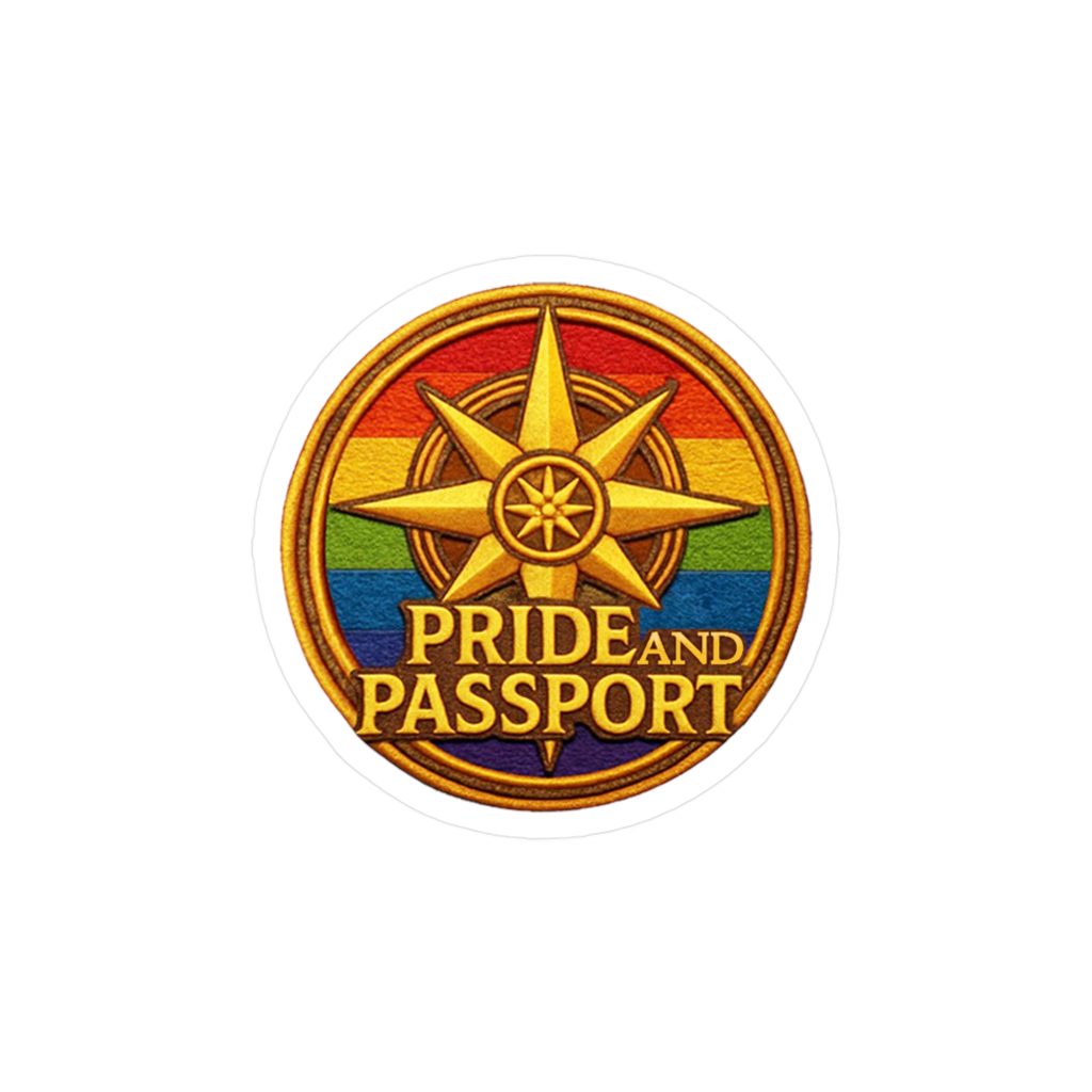 Pride And Passport Compass Vinyl Sticker