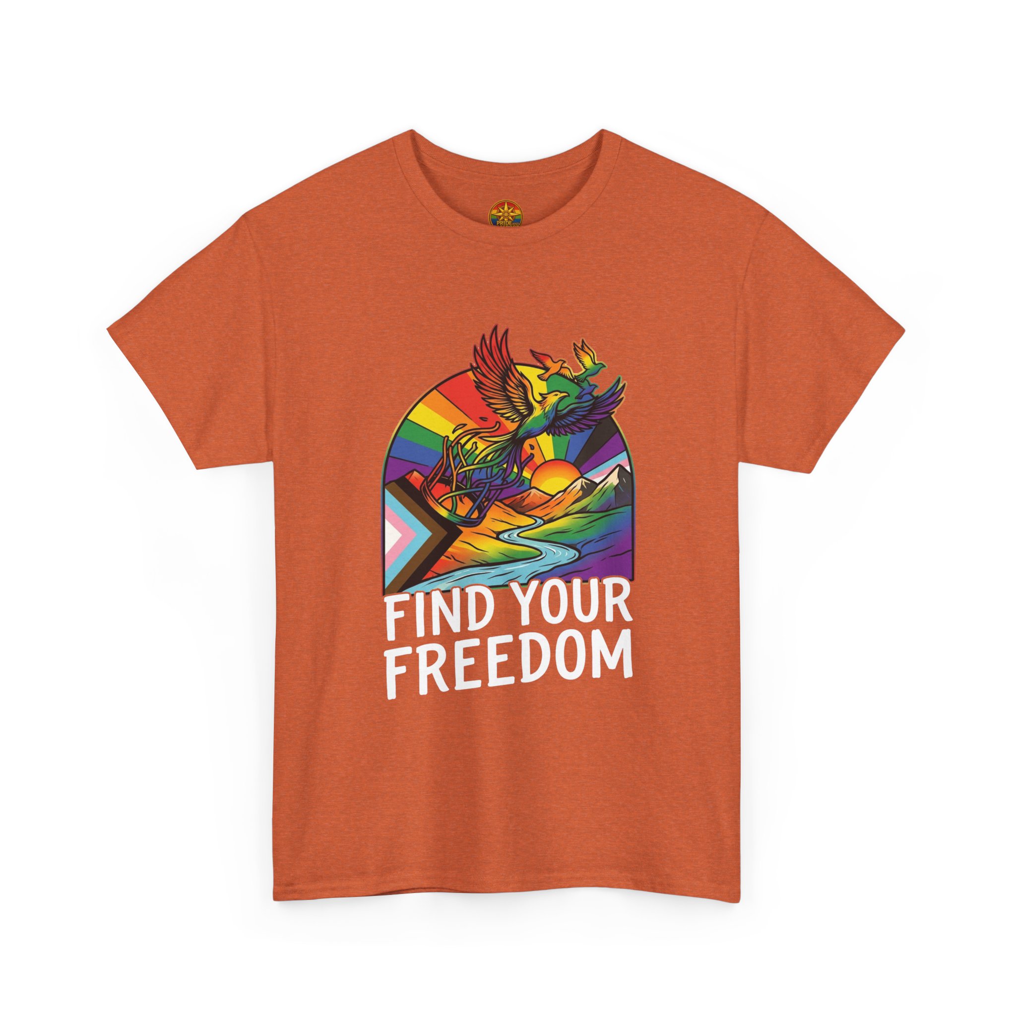 Find Your Freedom T-Shirt — Rainbow Phoenix Graphic Tee - Image 7