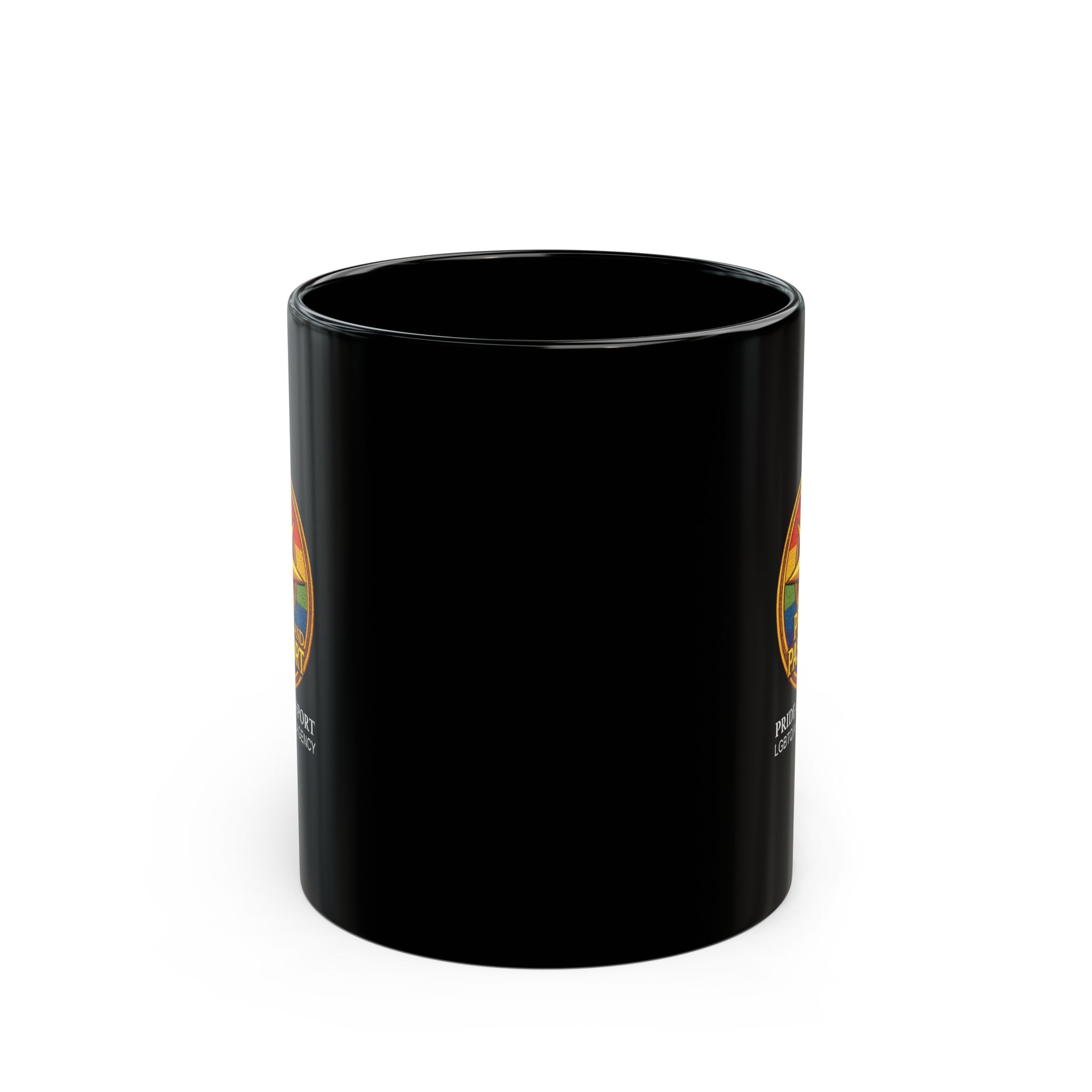 Pride And Passport Black Mug