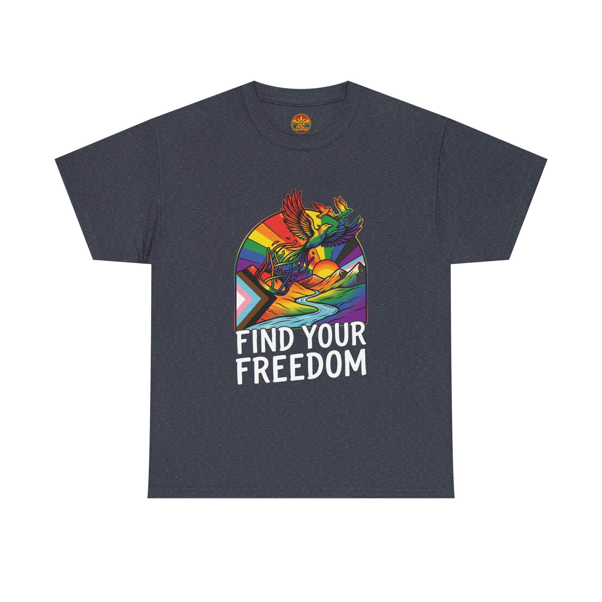Find Your Freedom T-Shirt — Rainbow Phoenix Graphic Tee - Image 53